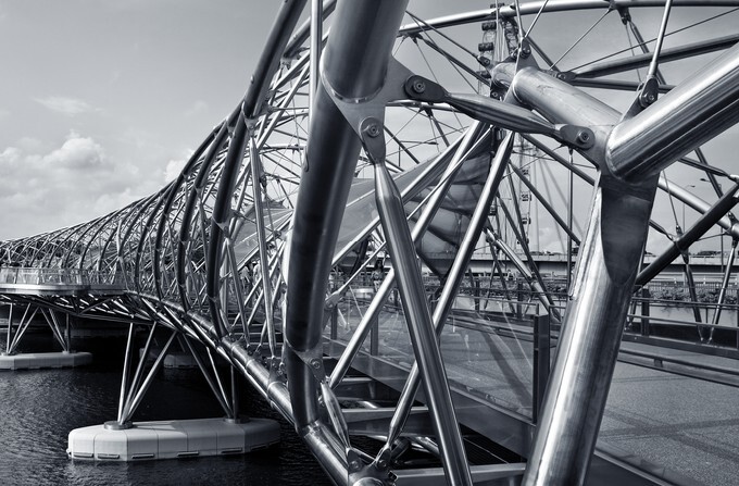 The Helix Bridge in Singapore